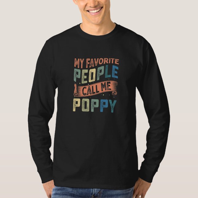Camiseta Mens My Favorite People Call Me Poppy Grandpa Fath (Frente)