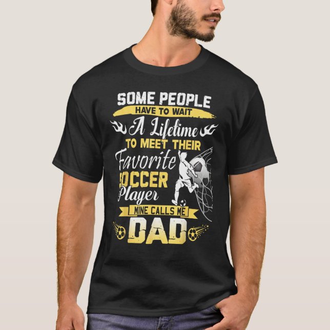 Camiseta Mens My Favorite Soccer Player Calls Me Dad Father (Frente)