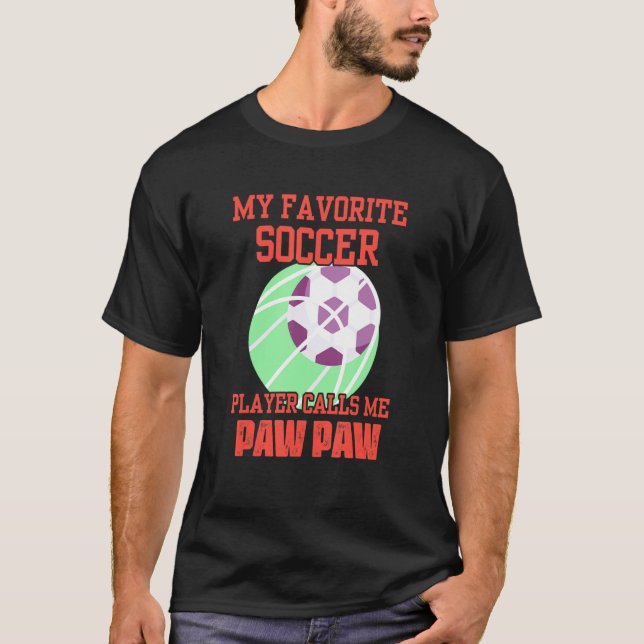 Camiseta Mens My Favorite Soccer Player Calls Me Grandpa Pa (Frente)