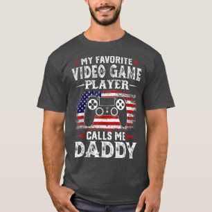 Camiseta Mens My Favorite Video Game Player Calls Me Daddy 
