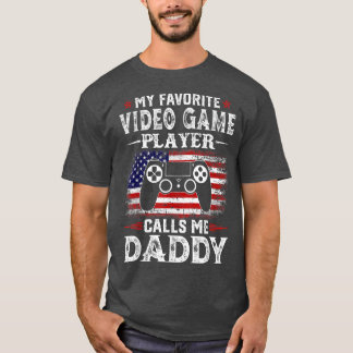 Camiseta Mens My Favorite Video Game Player Calls Me Daddy 