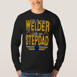 Camiseta Mens My Favorite Welder Me Chama Stepdad Welder P