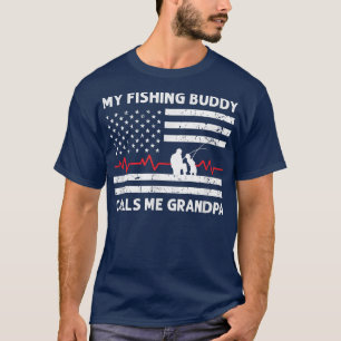 Camiseta Mens My Fishing Buddy Calls Me Grandpa US American