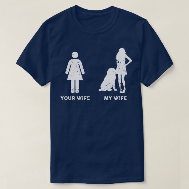 Camiseta Mens My Leonberger Your Wife Gift  (Frente do Design)
