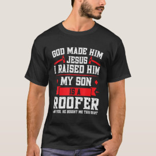 Camiseta Mens My Son É Um Pai Roofer 1