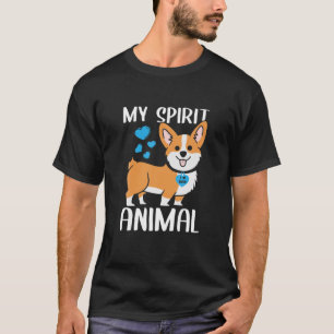 Camiseta Mens My Spirit Animal Corgi Dog I Love Pai Heart V