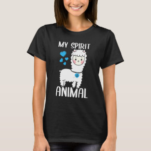 Camiseta Mens My Spirit Animal Llama I Love Pai Heart Valen