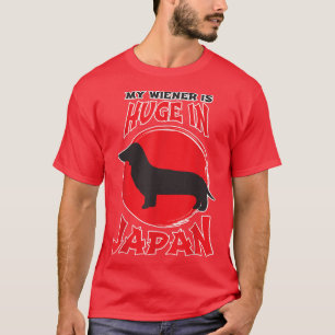 Camiseta Mens My Wiener É Enorme No Japão Hilarious Dachshu