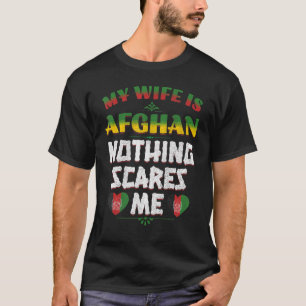 Camiseta Mens My Wife Is Afghan Heritage Roots