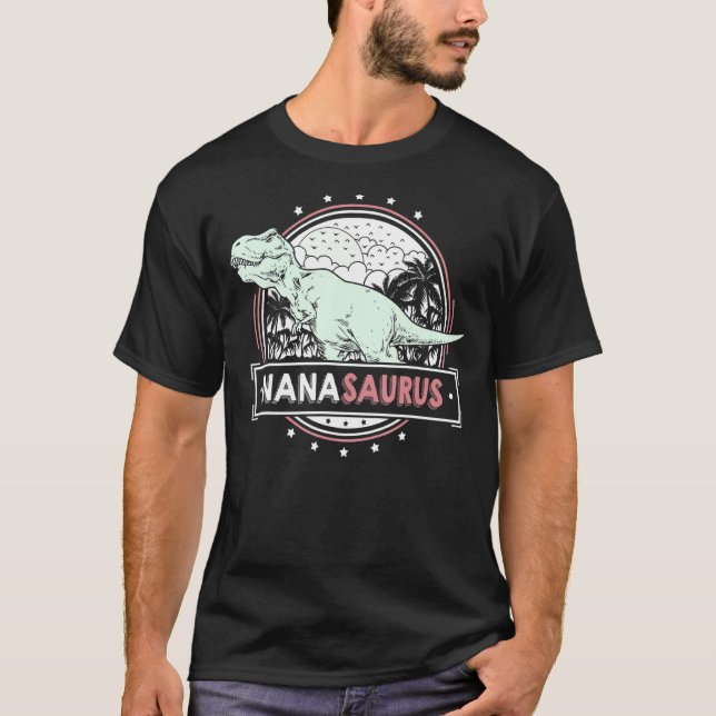 Camiseta Mens NanaSaurus Nana ideal para Dia de as mães fem (Frente)