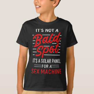 Camiseta Mens Não é um ponto careca É um painel solar para