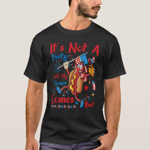 Camiseta Mens Não É Uma Festa Até Que Meu Wiener Sai 4