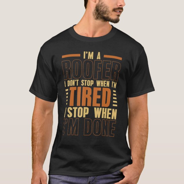 Camiseta Mens, não paro quando estou cansado, paro quando e (Frente)