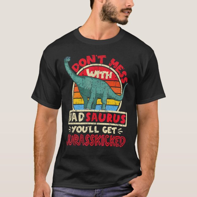 Camiseta Mens não se mexem com Pai Surus I Jurasschutou I B (Frente)