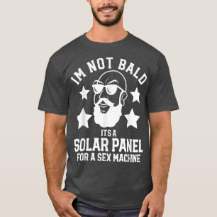 Camiseta Mens não sou careca é um painel solar para uma máq