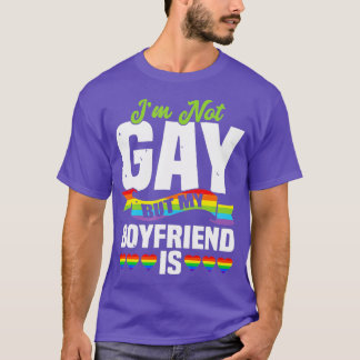 Camiseta Mens Não Sou Gay, Mas Minha Namorado