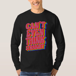 Camiseta Mens nem pensam no Hetero Lgbt Pride Mês