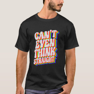 Camiseta Mens nem pensam no Hetero Lgbt Pride Mês