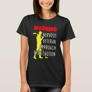 Camiseta Mens Nervosos Veteranos, Metais Sarcásticos Que De