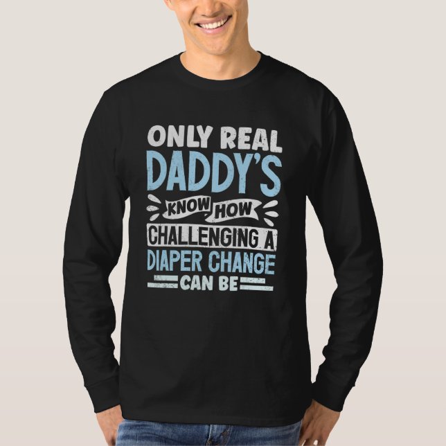 Camiseta Mens New Daddy Diaper Change Father To Be (Frente)