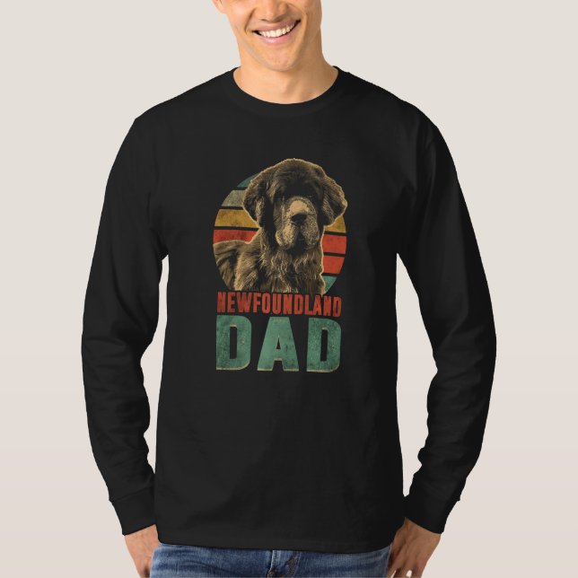 Camiseta Mens Newfie Dog Newfoundland Dad  3 (Frente)