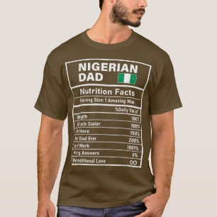 Camiseta Mens Nigerianos Fatos de Nutrição Pai Nat
