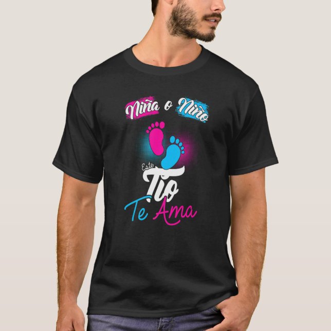 Camiseta Mens Niña O Niño Tu Tio Te Ama Revelación De Gene (Frente)