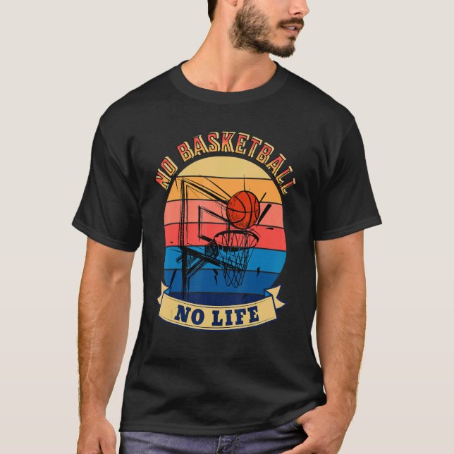 Camiseta Mens No Basquete No Life Summer Basketball 1 (Frente)