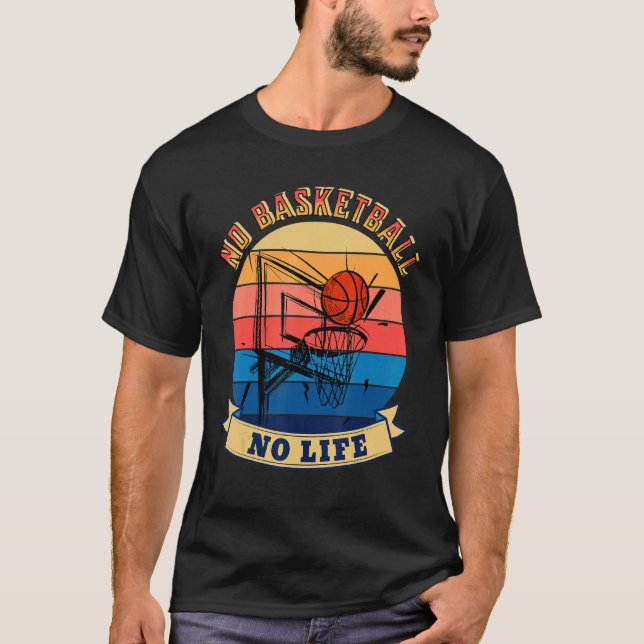 Camiseta Mens No Basquete No Life Summer Basketball 1 (Frente)