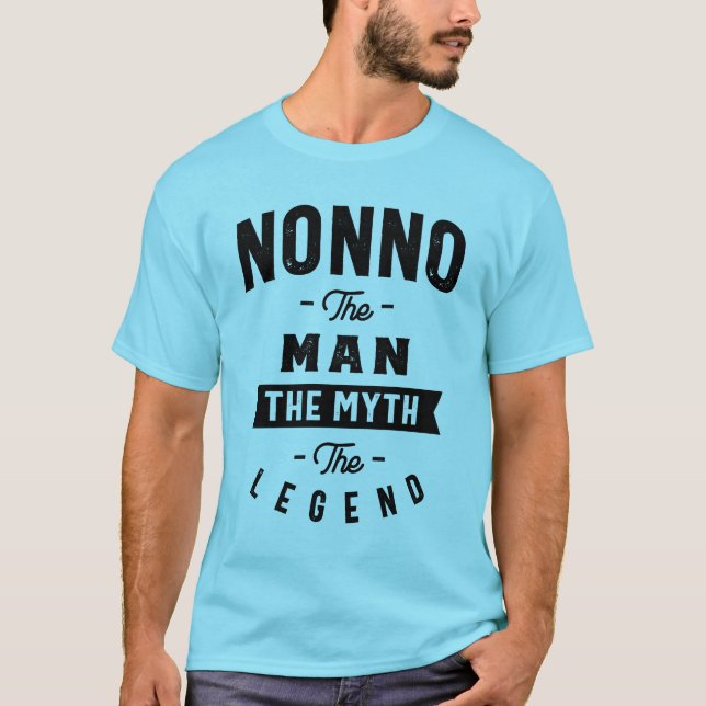 Camiseta Mens Nonno O Homem Mito Legenda Vovô Presente (Frente)