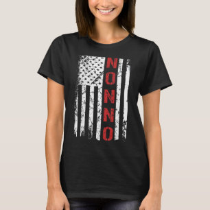 Camiseta Mens Nonno Vintage USA Flag For Pai Papa