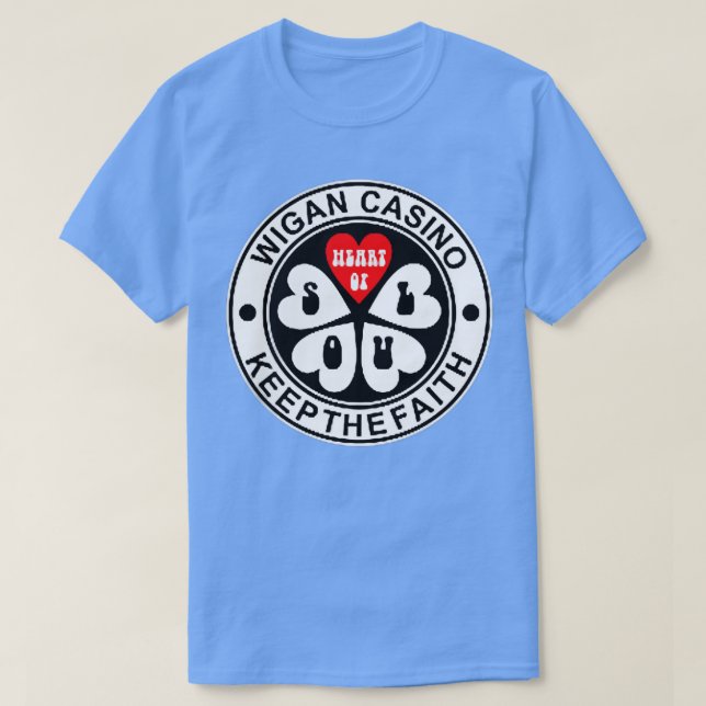 Camiseta Mens Northern Soul Wigan Casino Keep The Faith Dan (Frente do Design)