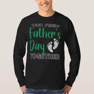 Camiseta Mens Nosso Primeiro Pai Do Dia Papai Filho Pai