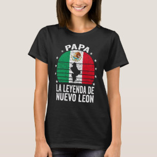 Camiseta Mens Nuevo Leon Papa Pai mexicano Nuevo Leon Padre
