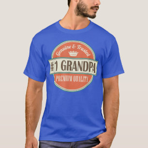 Camiseta Mens Número 1 Avô 1 Avô Dia de os pais G