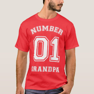 Camiseta Mens Número 1 GRANDPA Sports Jersey Style