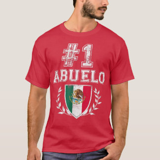 Camiseta Mens Número Um Abuelo Latino Avô Espanhol 