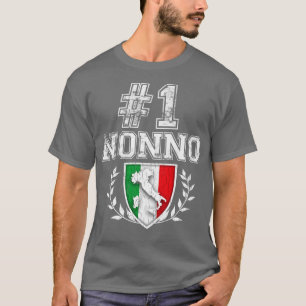 Camiseta Mens Número Um Avô Não Italiano 