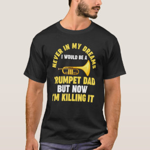 Camiseta Mens nunca em meus sonhos trompete musical em