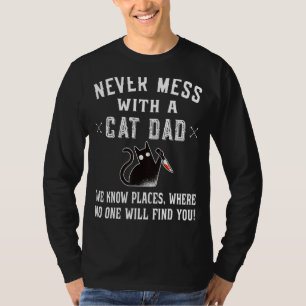 Camiseta Mens Nunca Mente Com Um Gato De Pai De Gato