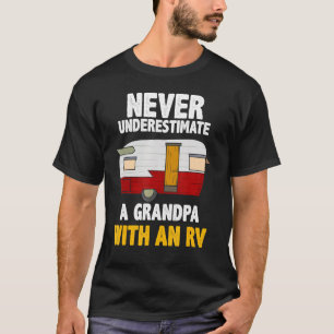 Camiseta Mens Nunca Subestimam Um Avô Com Um Rv I Hi