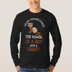 Camiseta Mens Nunca Subestimam Um Garoto Com Um Furão