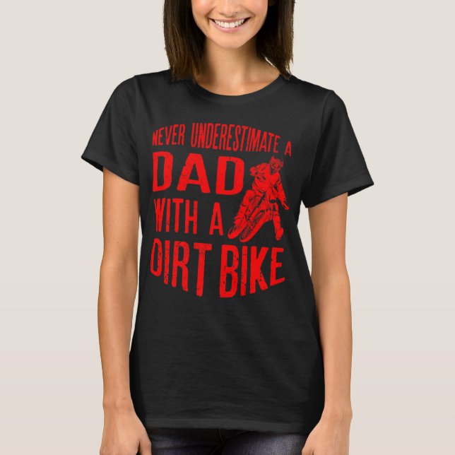Camiseta Mens Nunca Subestimam Um Pai Com Ts De Bicicleta D (Frente)