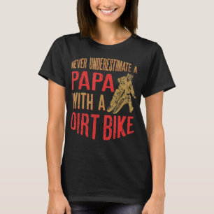 Camiseta Mens Nunca Subestimam Um Papa Com Uma Bicicleta De