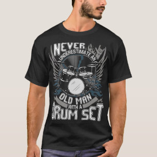 Camiseta Mens Nunca Subestimam Um Velho Com Uma Coca De Tam