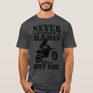 Camiseta Mens Nunca Subestimam Um Velho Na Bicicleta De Suj