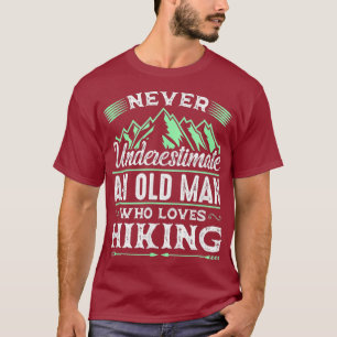 Camiseta Mens Nunca Subestimam Um Velho Que Ama