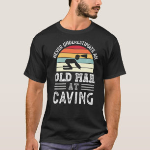 Camiseta Mens Nunca Subestimaram Um Velho A Cair Fath