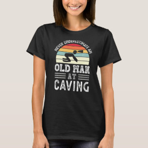 Camiseta Mens Nunca Subestimaram Um Velho A Cair Fath