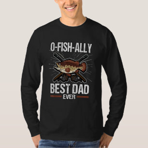 Camiseta Mens O-Fish-Ally Melhor Pai Da Família De Pescador